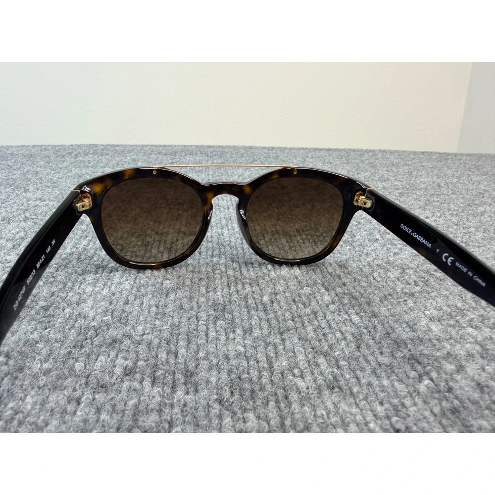 Dolce & Gabbana DG 4274F Tortoise Sunglasses Gold Brow Bar‎ 50mm Brown Gradient